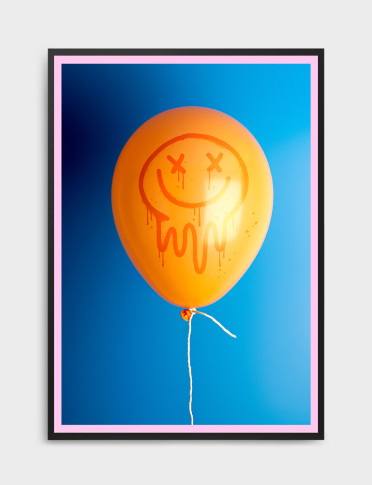 Plakat af dead smiley ballon