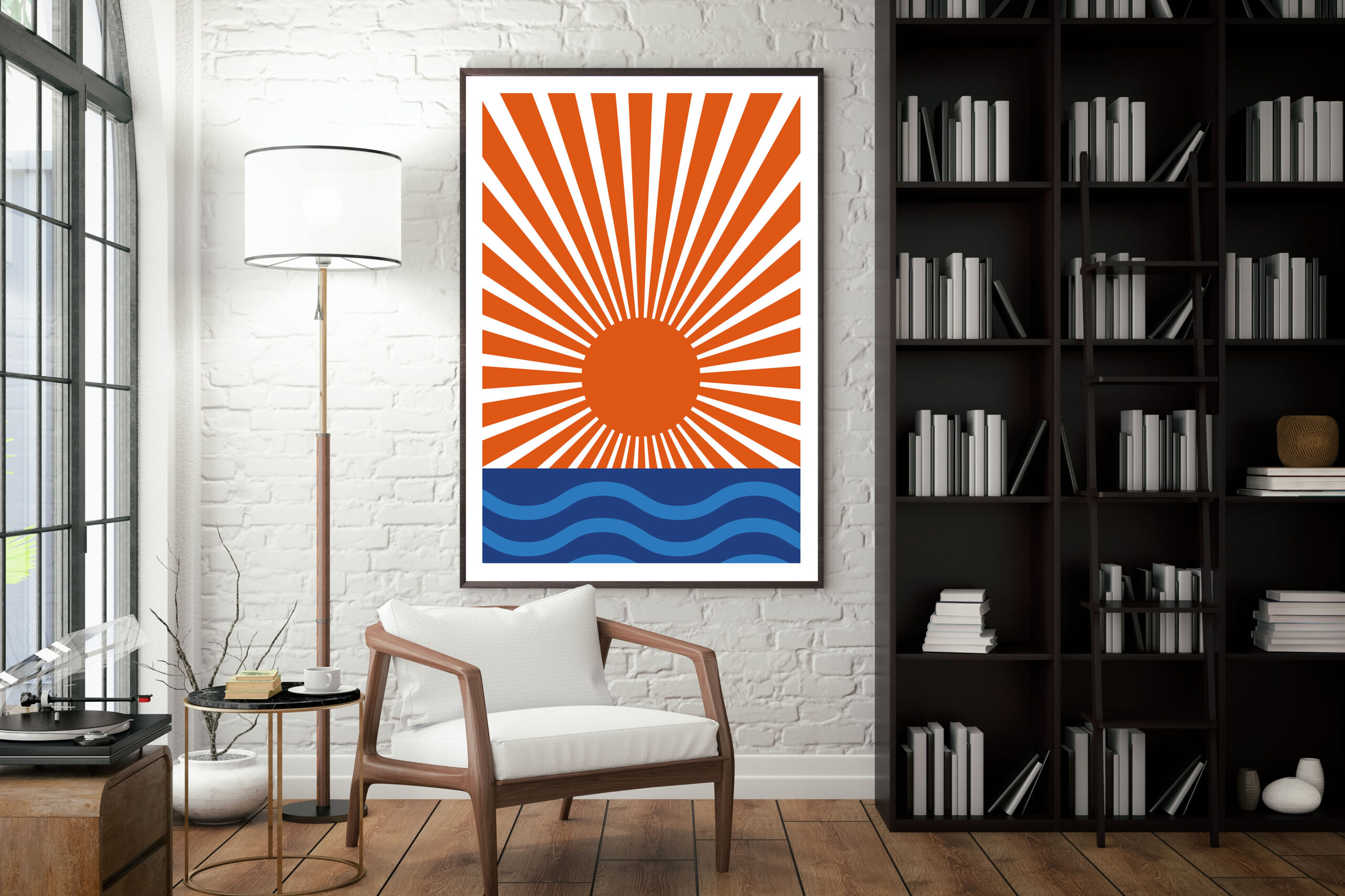Plakat med japansk sol Japan Sun poster
