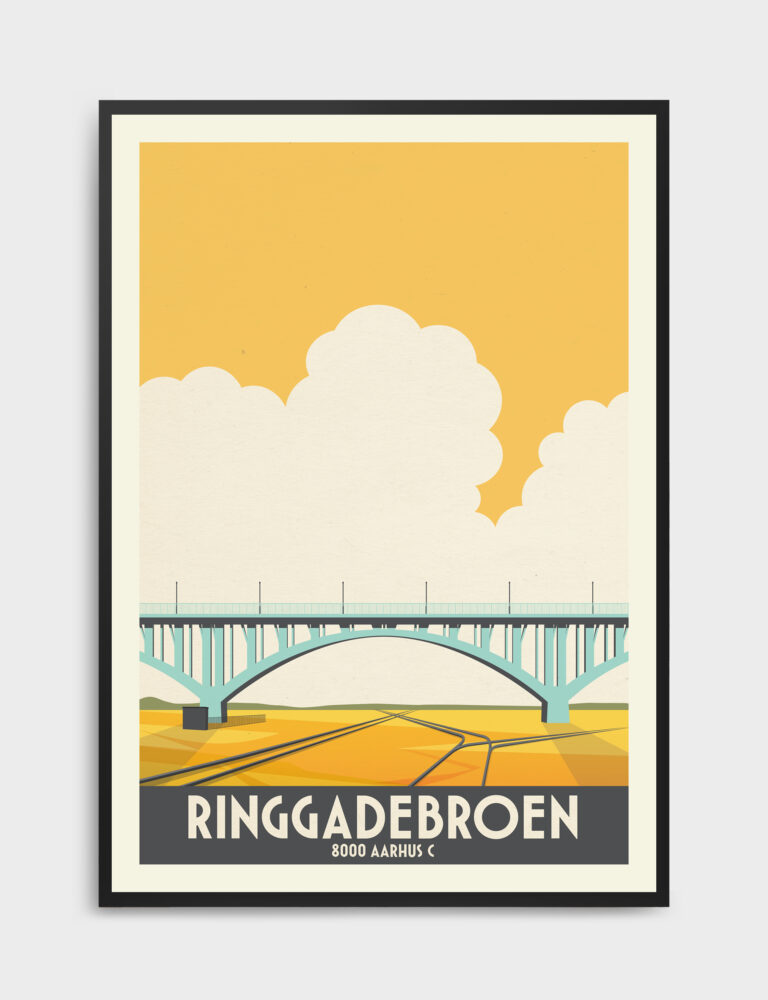 Plakat af Ringgadebroen i Århus